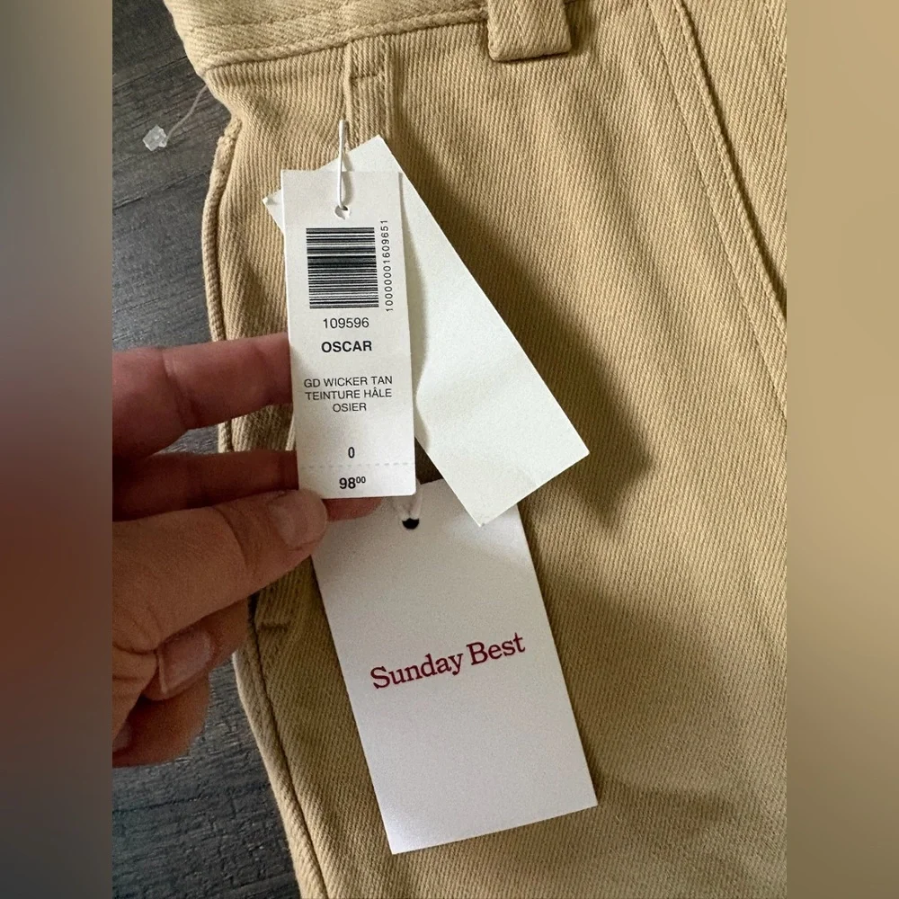 Sunday Best Tan Cargo Pants with Patch Pockets - Picture 1 of 6